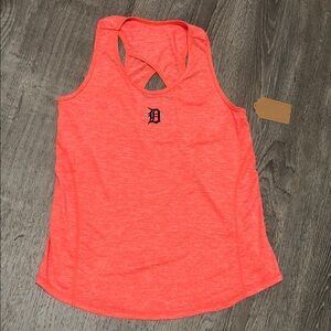 Detroit Tigers Women orange Racerback Tank Top - Athletic Casual game day